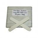 Manicure File- White  5" (80/100) 100 Bags  50/pcs  per Bag