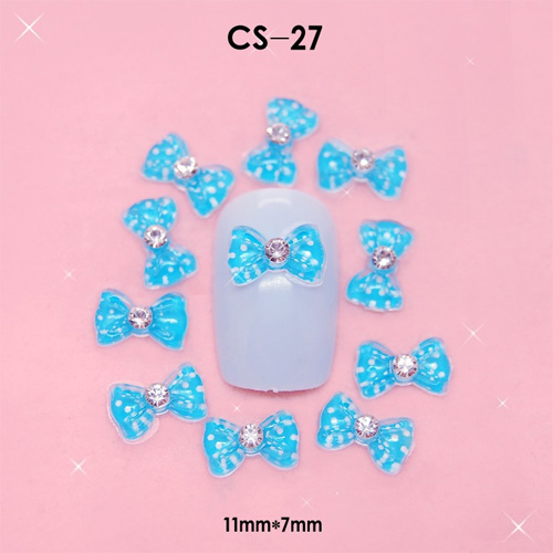 Resin Bow Nail Art Decoration - CS-27 (100 pcs)
