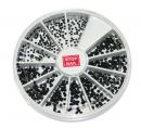 Rhinestone - Dot 1400 ct in Wheel Box - Black - Mutiple Size