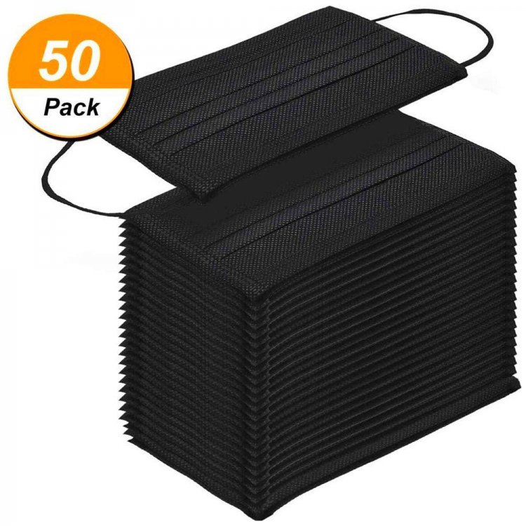 Disposable face masks (Black)  50 pcs/box
