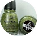 China Glaze Nail Polish, Crackle Glitter Shimmering Gold Green 80557