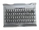 Eyelashes - LONG BLACK Knot-free 14 hairs (Box of 105)