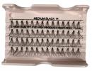 Eyelashes - Medium Black Knot-free 14 hairs 100/pcs